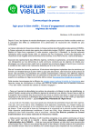 Communiqué de presse Agir pour le bien vieillir : 10 ans d’engagement commun des régimes de retraite 